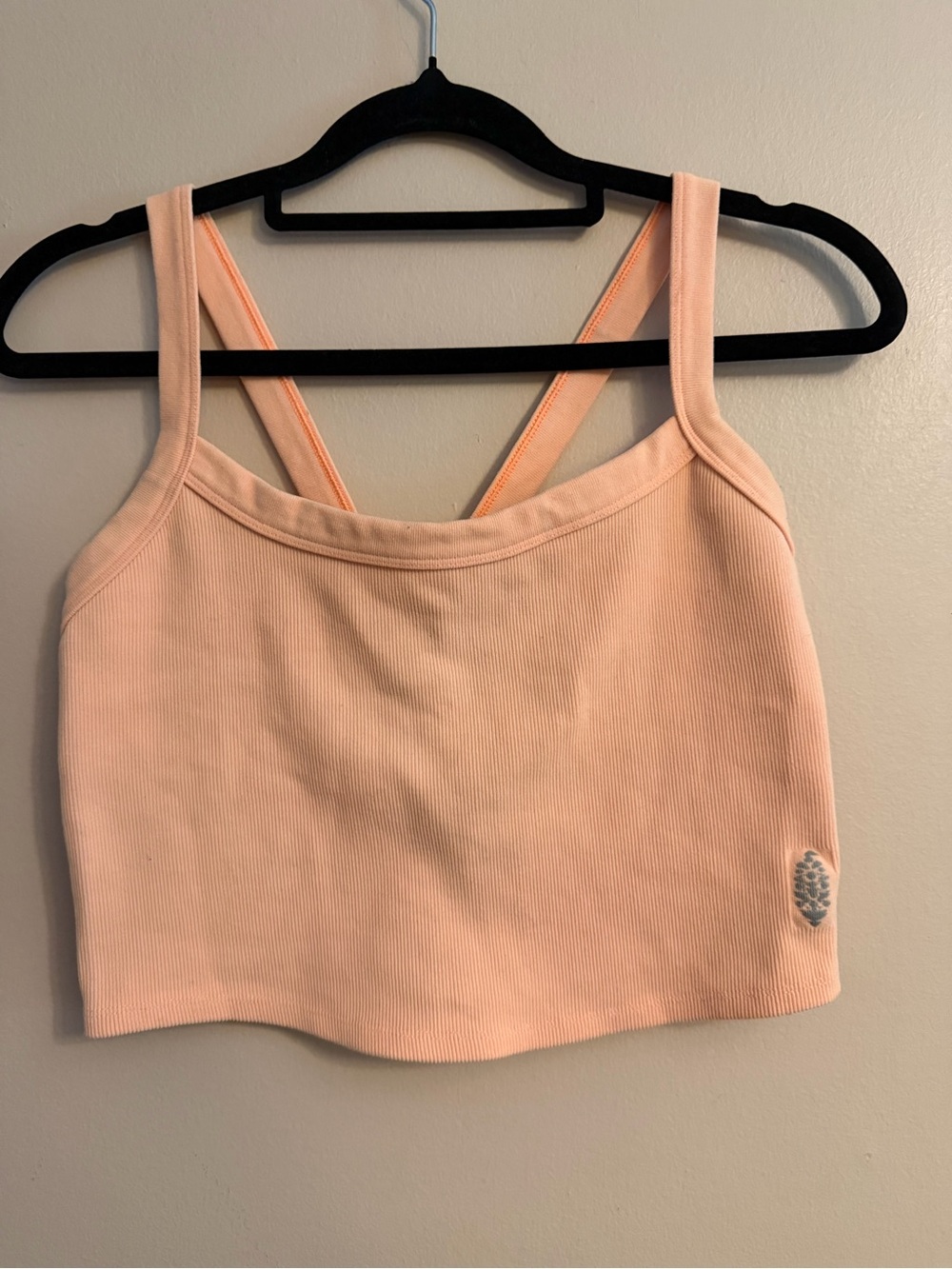 FP Movement by Free People Peach Ribbed Cropped Tank